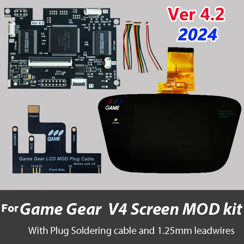 Gaming Console Kit - 新しい V4.2 液晶画面フルフィット統合スクリーンキットセガゲームギア GG コンソール V4