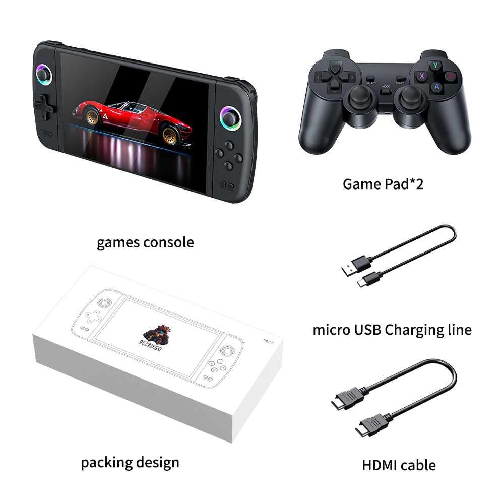 Gaming Console Handheld Best - ベストセラーM27携帯ゲーム機 – 7インチ横型HD画面ポータブルゲームデバイス