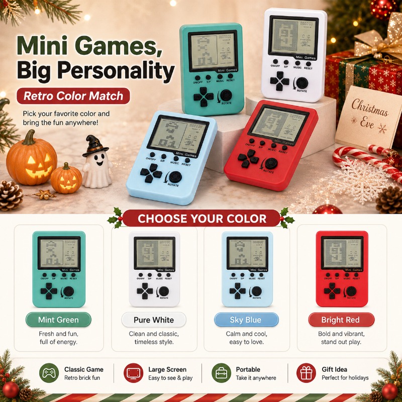 Gaming Console Handheld Retro - ポータブルクラシックテトリスミニゲーム機 3.5インチ大型ディスプレイ レトロハンドヘルドビデオゲーム機