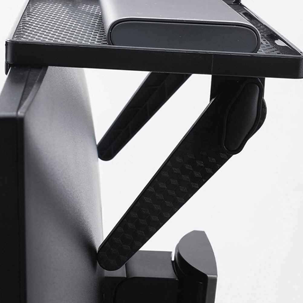 Gaming Console Holder - 穴あけ不要のルーター収納オーガナイザー。ABS製テレビモニターシェルフ。高さ調節可能で安定した構造。家庭用、オフィス用、ゲーム機用スタンド。