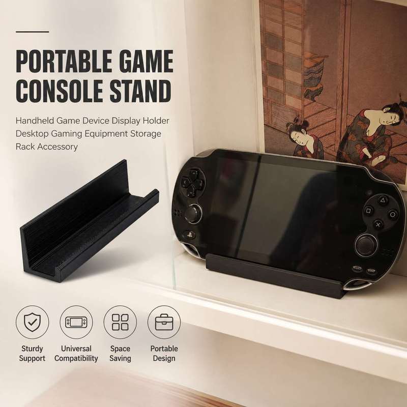 Gaming Console Holder - ポータブルゲームコンソールスタンドハンドヘルドゲームデバイスディスプレイホルダーデスクトップゲーム機器収納ラックアクセサリー