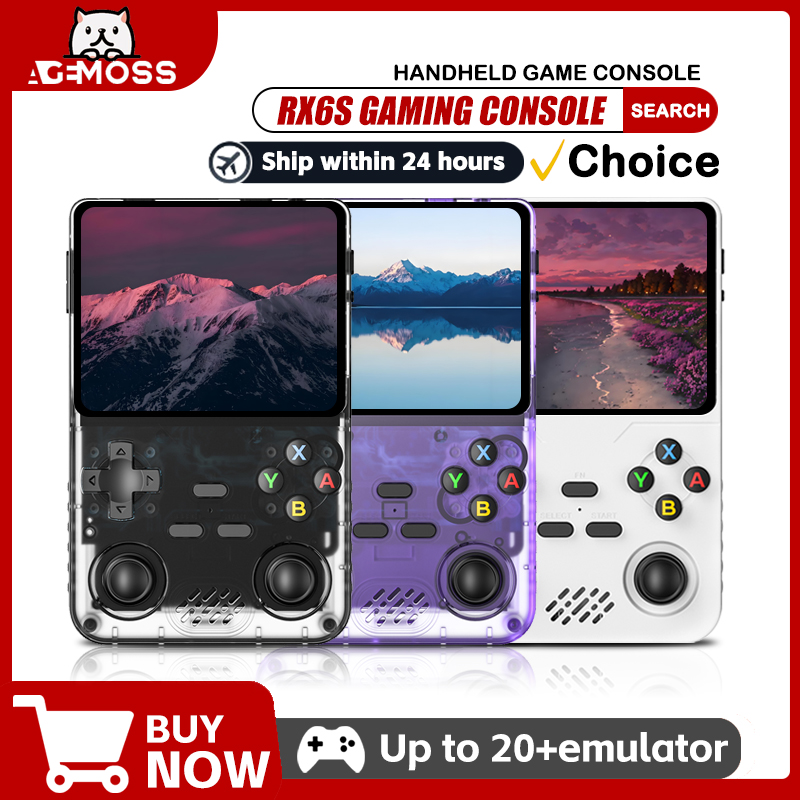 Gaming Console X7 - レトロハンドヘルドゲーム機 RX6S 3.5インチIPSスクリーン 64GB 携帯ゲーム機（ゲーム内蔵）