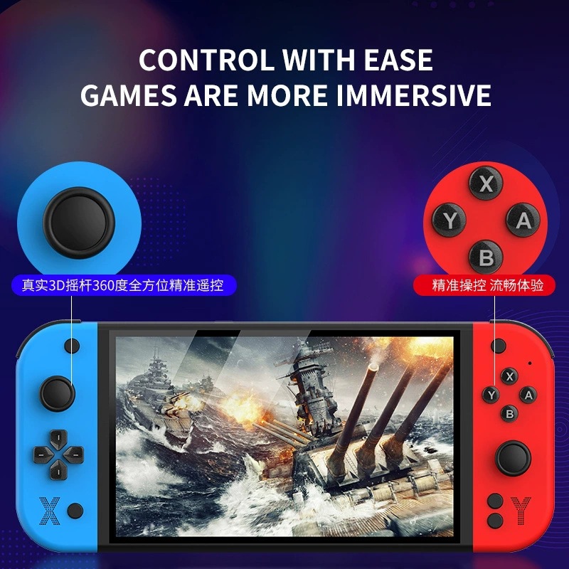 G90ポータブルゲーム機、2人対戦対応、7インチHD IPS - Gaming Console Linux のレビューと価格