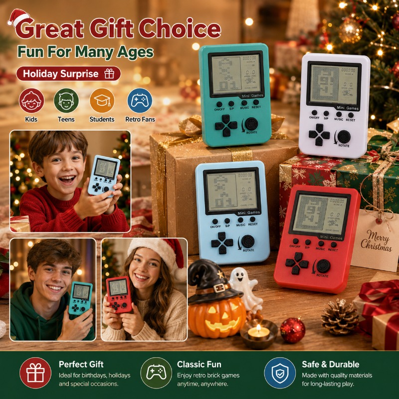ポータブルクラシックテトリスミニゲーム機 3.5インチ大型デ - Gaming Console Handheld Retro のレビューと価格