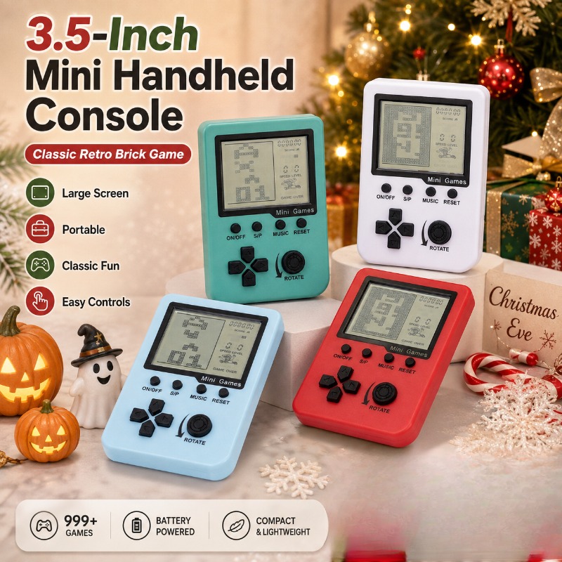 ポータブルクラシックテトリスミニゲーム機 3.5インチ大型デ - Gaming Console Handheld Retro のレビューと価格