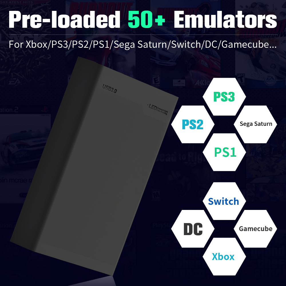 500G ゲームハードドライブ 38000+ゲーム付き Xb - Gaming Console Chinese のレビューと価格