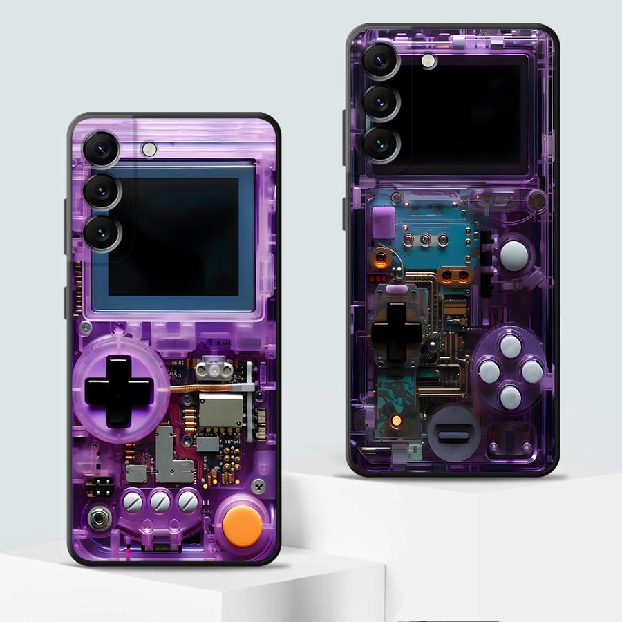 パープルゲーミングコンソール風スマホケース サムスン Gal - Gaming Consoles のレビューと価格