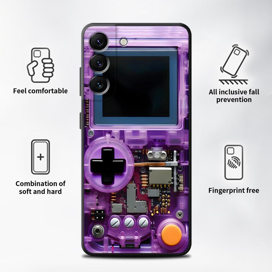 パープルゲーミングコンソール風スマホケース サムスン Gal - Gaming Consoles のレビューと価格