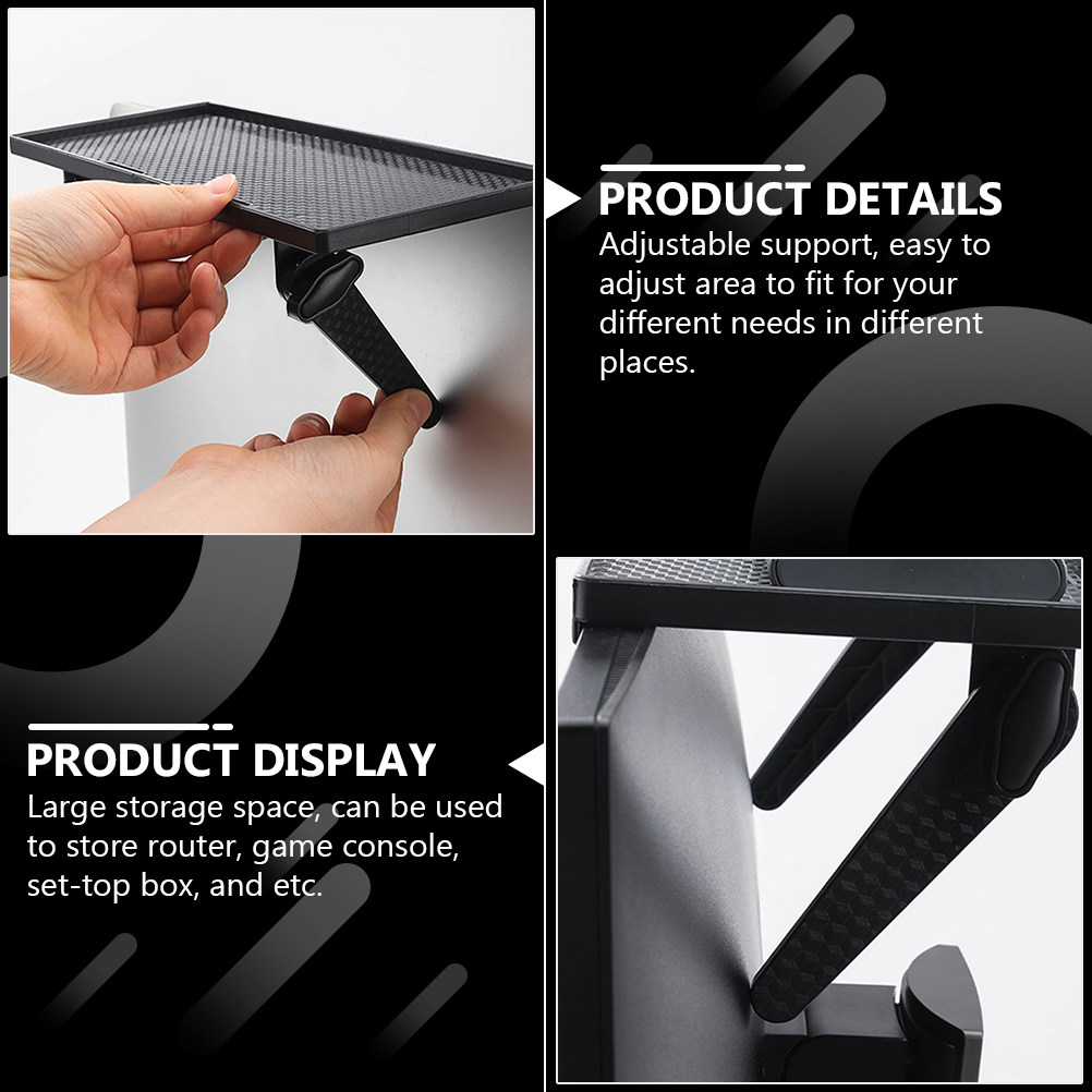 穴あけ不要のルーター収納オーガナイザー。ABS製テレビモニタ - Gaming Console Holder のレビューと価格