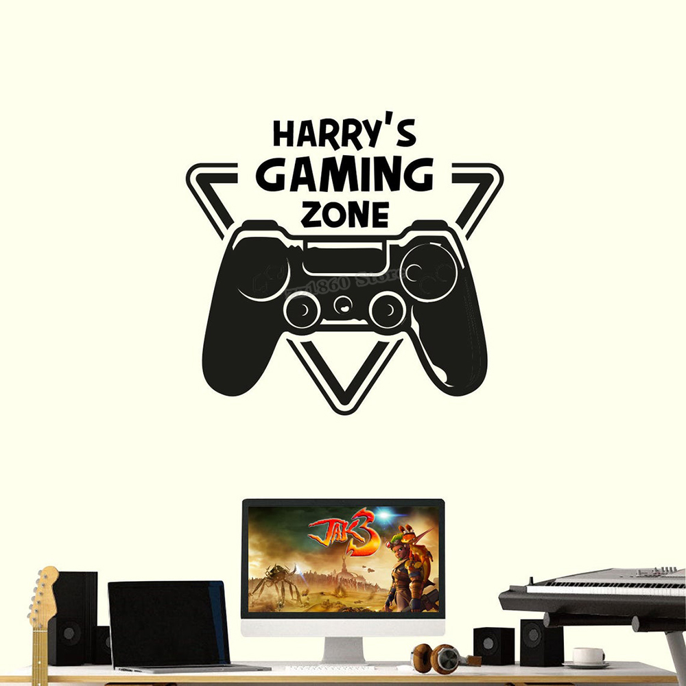 カスタムゲームゾーンのウォールステッカー,壁の装飾,ビデオゲ - Gaming Console Room のレビューと価格