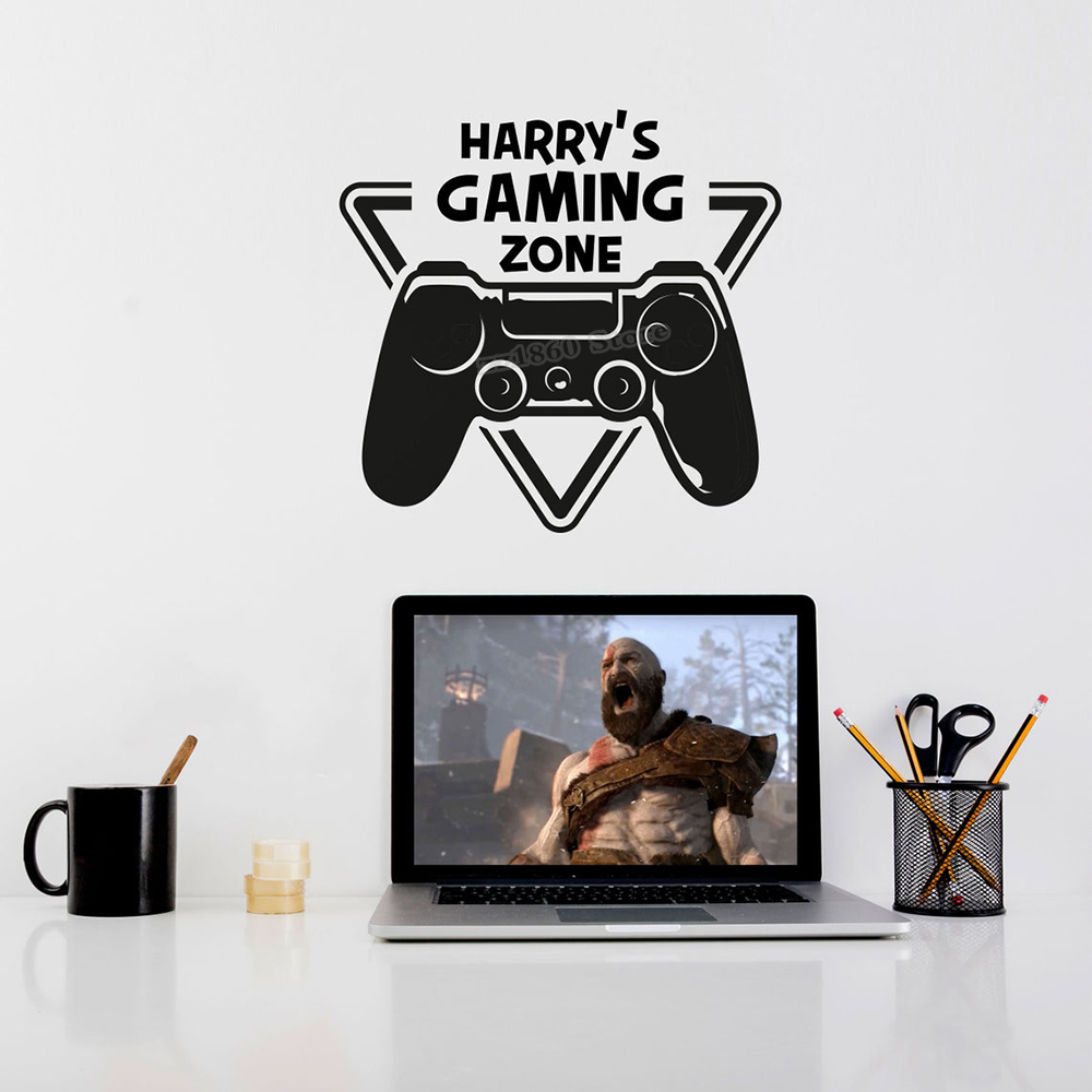 カスタムゲームゾーンのウォールステッカー,壁の装飾,ビデオゲ - Gaming Console Room のレビューと価格