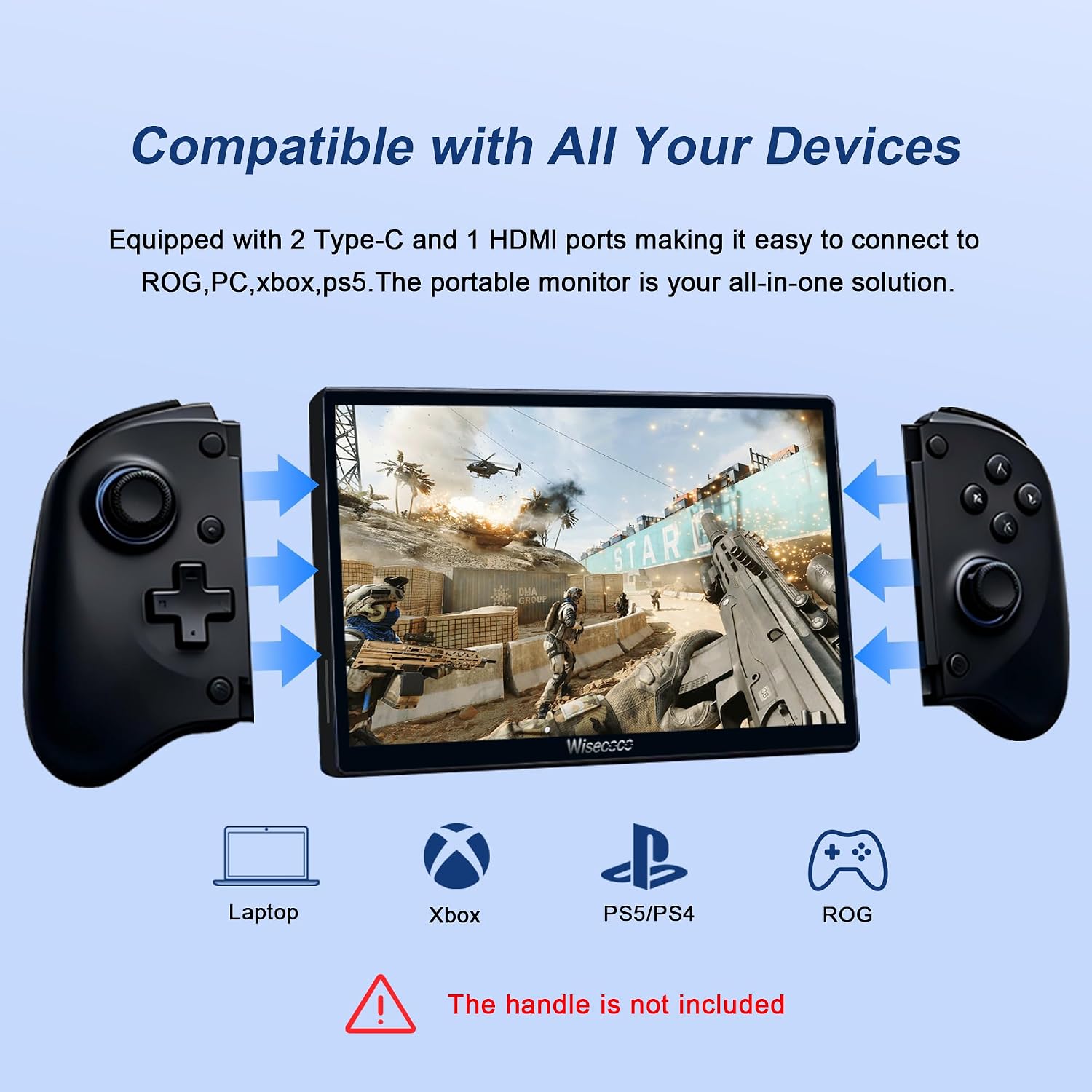 Wisecoco 7インチ 120Hz 分割画面ポータブルゲ - Gaming Console Under 1000 のレビューと価格